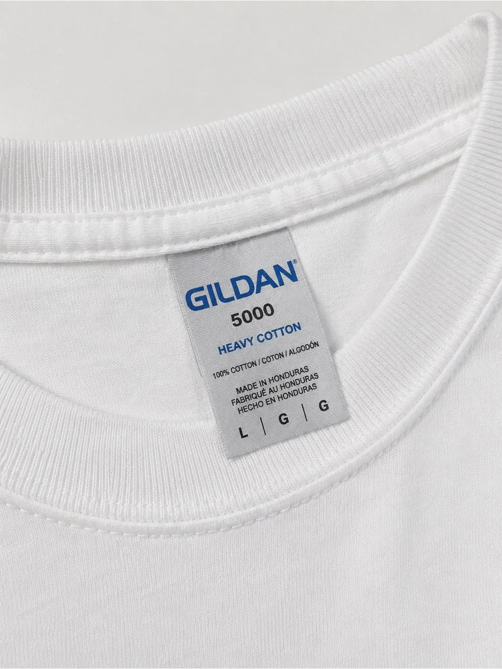 Gildan 5000 White Graphic Smile Face Tee Vintage Size L - Picture 3 of 4